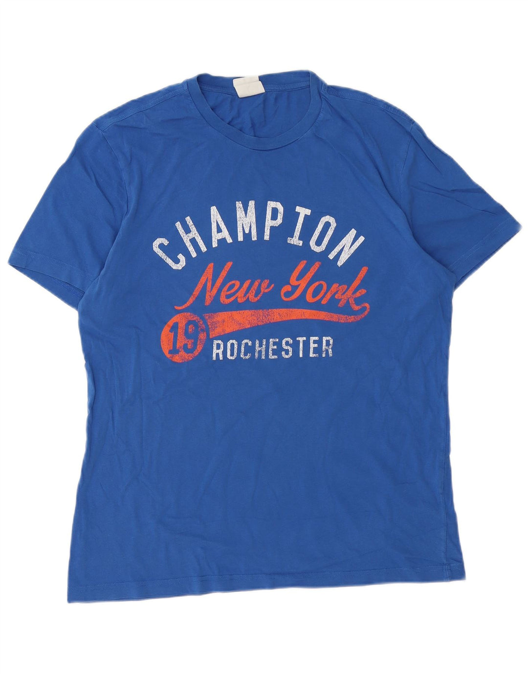 CHAMPION Herre Grafisk T-Shirt Top Stor Blå