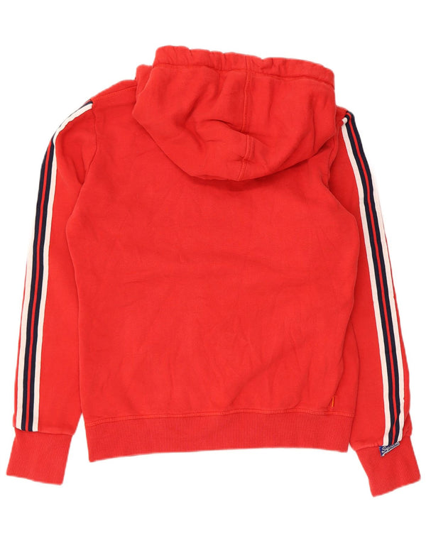 Superdry Womens Grafisk Oversized Hoodie Jumper UK 10 Lille rød bomuld