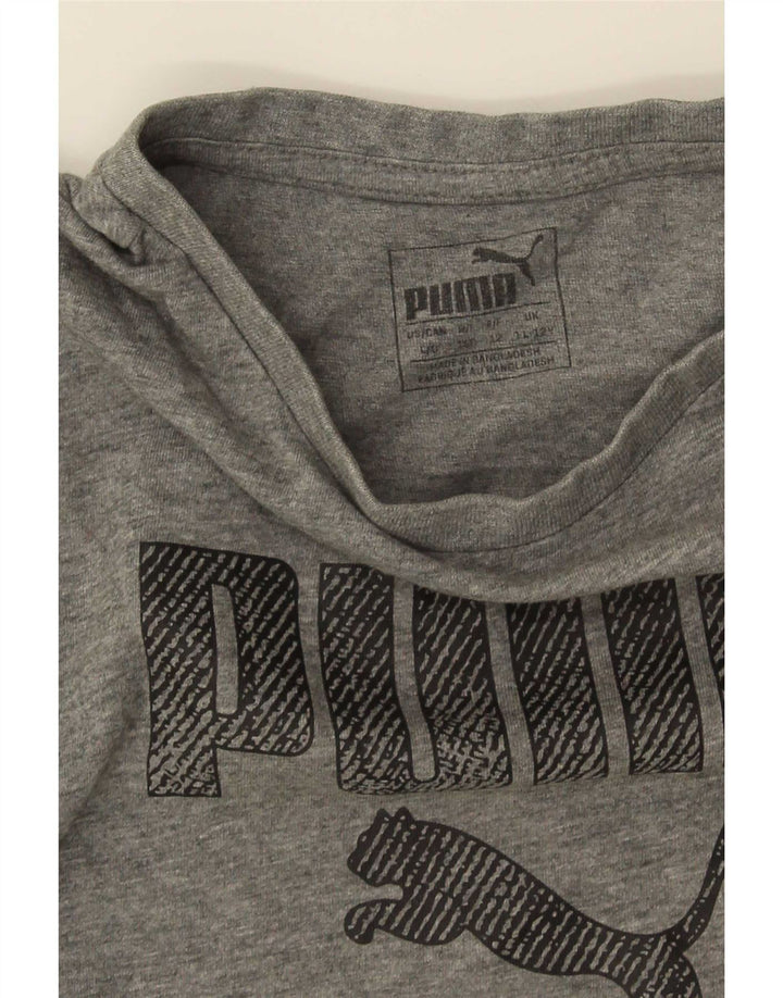 Puma drenge grafisk t-shirt top 11-12 år grå