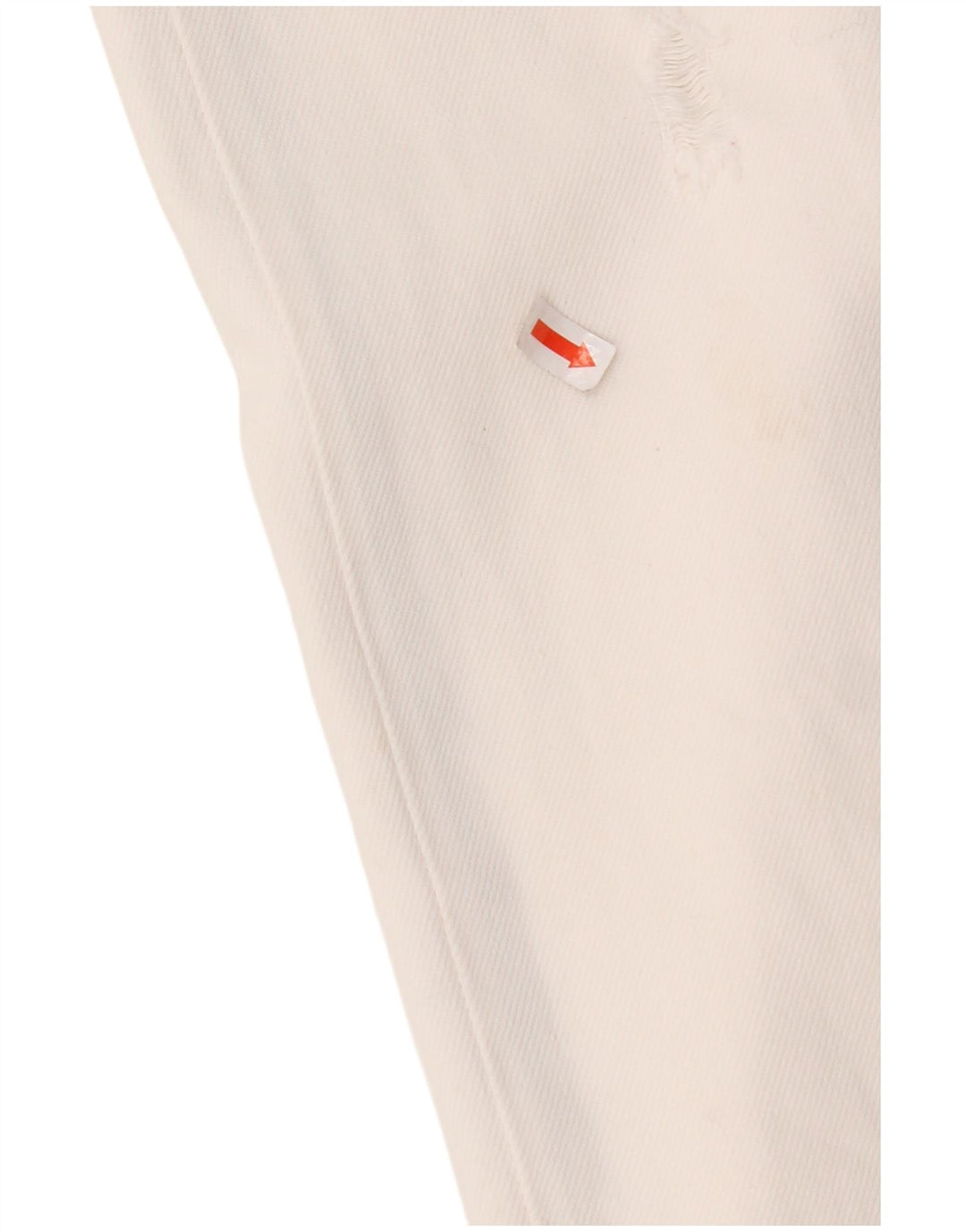 TOMMY HILFIGER Dame Distressed Straight Jeans W29 L28 Hvid Bomuld