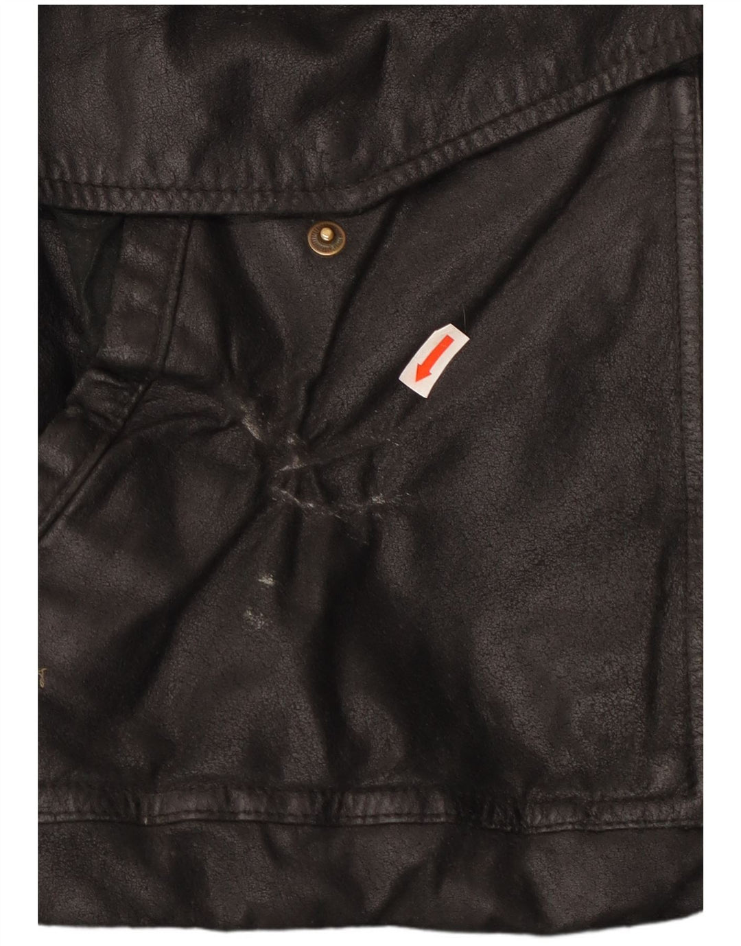 Vintage Herre Læderjakke IT 56 3XL Sort Læder