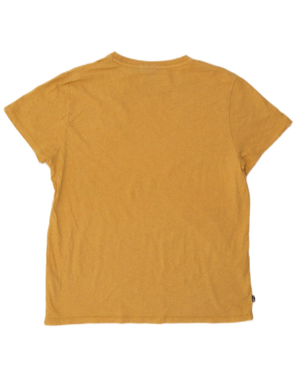 Superdry T-shirt top til mænd 3XL gul bomuld