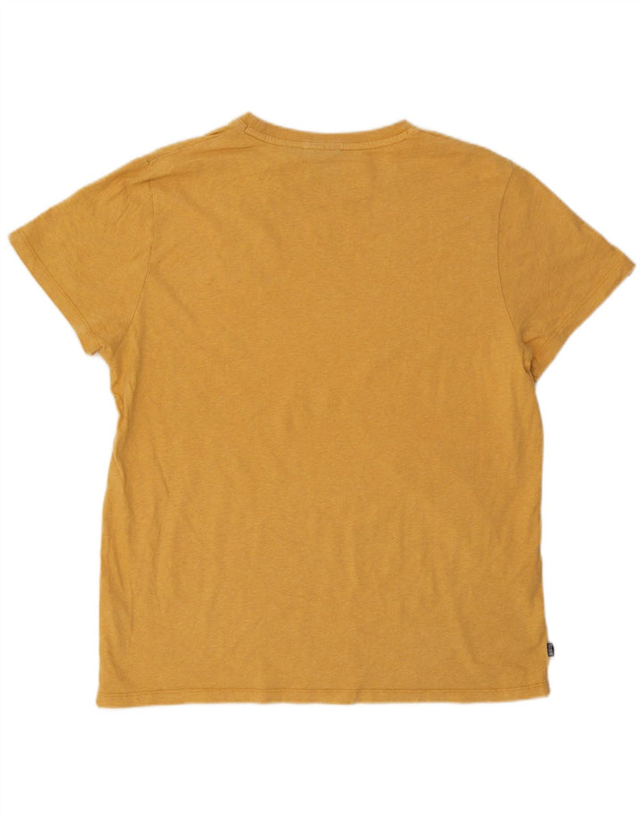 Superdry T-shirt top til mænd 3XL gul bomuld