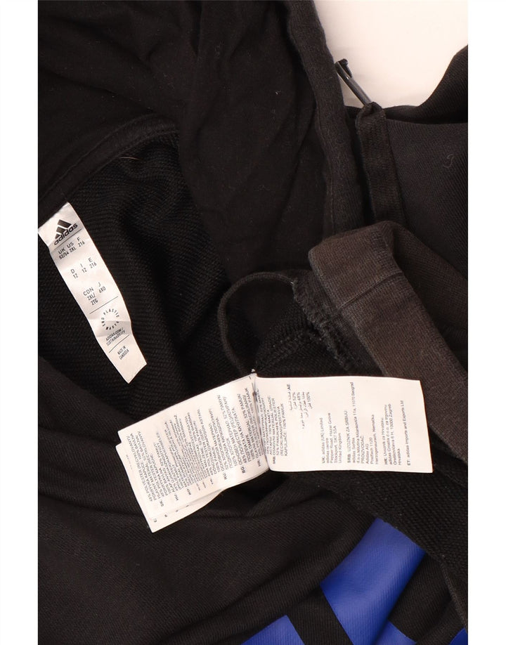 ADIDAS Grafisk hættetrøje til mænd UK 52/54 2XL Sort Polyester