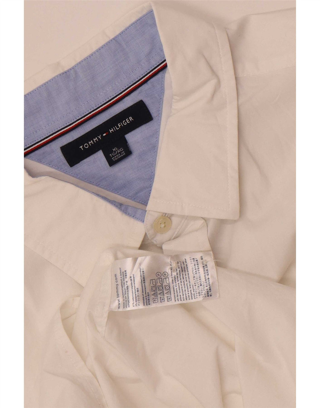 Tommy Hilfiger Herreskjorte XL Hvid Bomuld