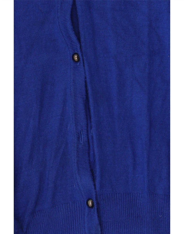 Marks & Spencer Dame Cardigan Sweater UK 20 XL Blå Viscose