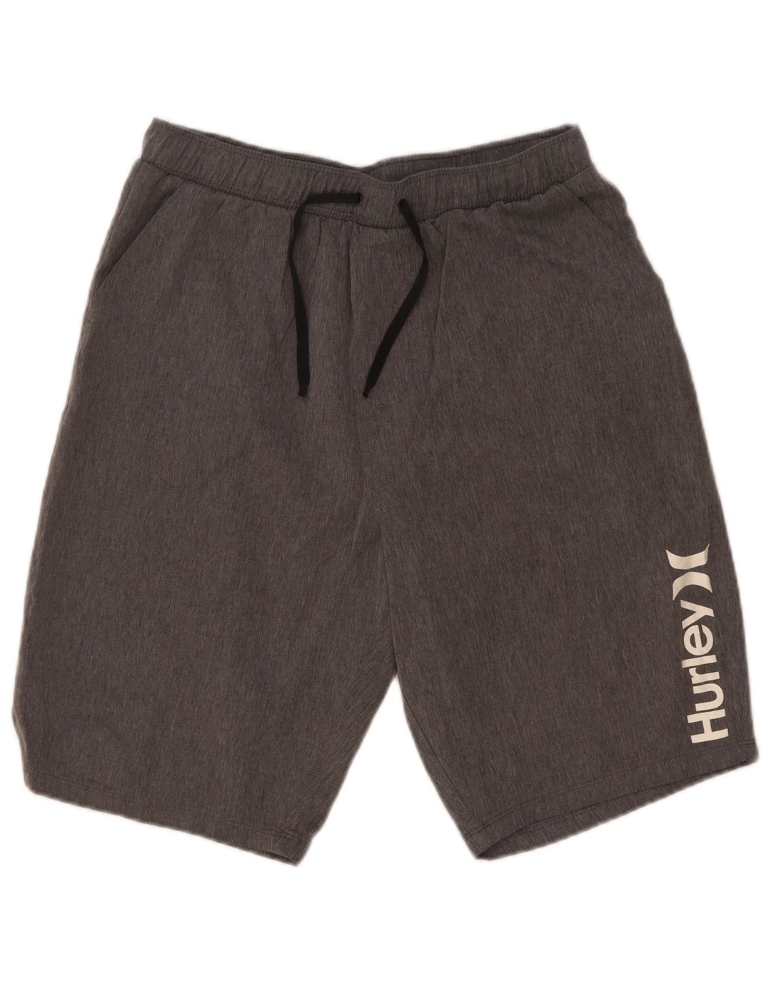 Hurley Herre grafiske sportsshorts Små grå flækkede polyester