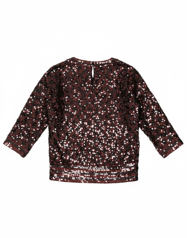 Lawrence Grey Dame 3/4-ærmet bluse Top UK 10 Small Black Acryl