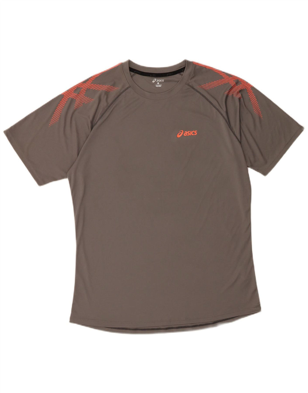Asics Herre T-Shirt Top XL Grå Geometrisk Polyester