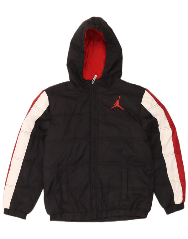 Jordan Boys Air Hooded Polstret Jakke 12-13 år Stor Sort Colourblock