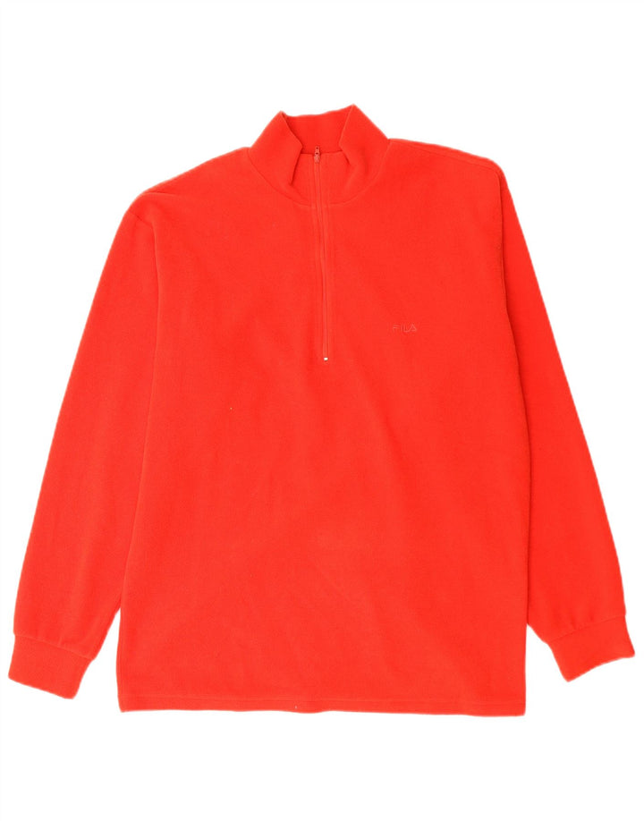 Fila Herre lynlås hals Fleece Jumper IT 48 Medium Rød Polyester