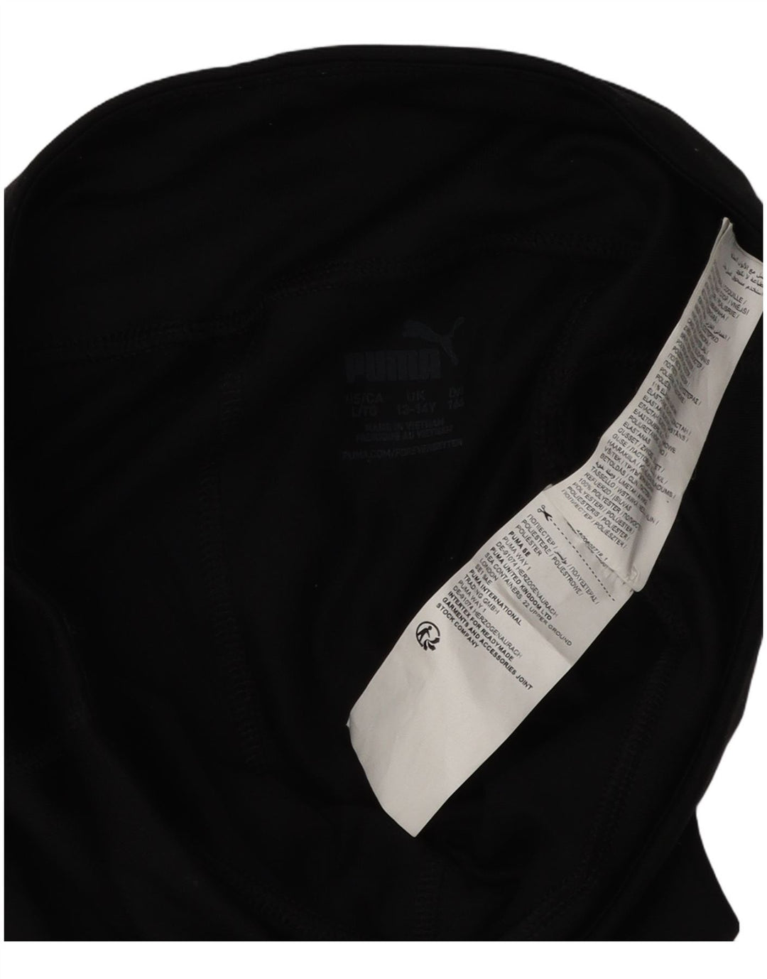 PUMA Girls Graphic Leggings 13-14 Years Black Polyester