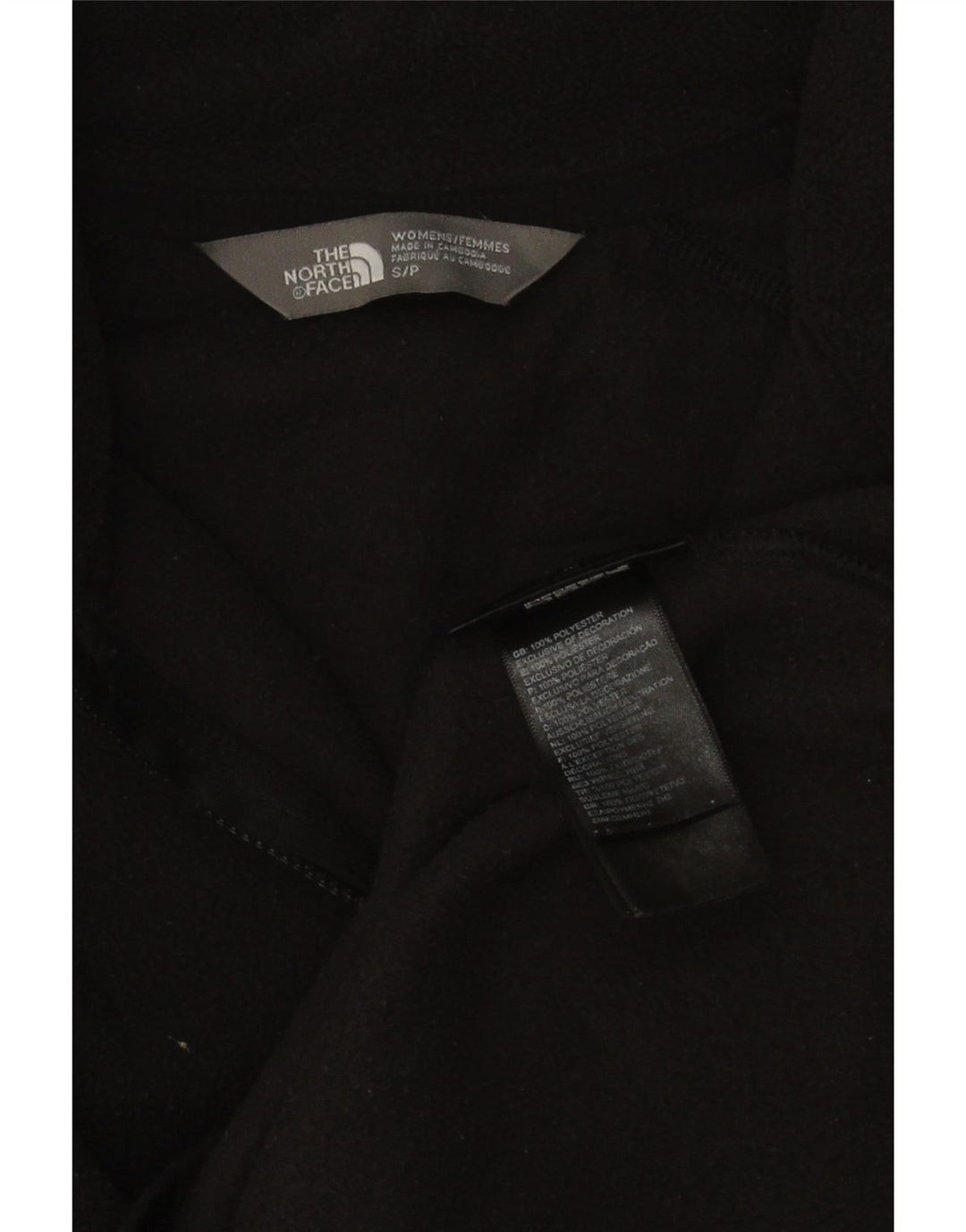 The North Face Dame Oversized Zip Neck Fleece Jumper UK 10 Small Black
