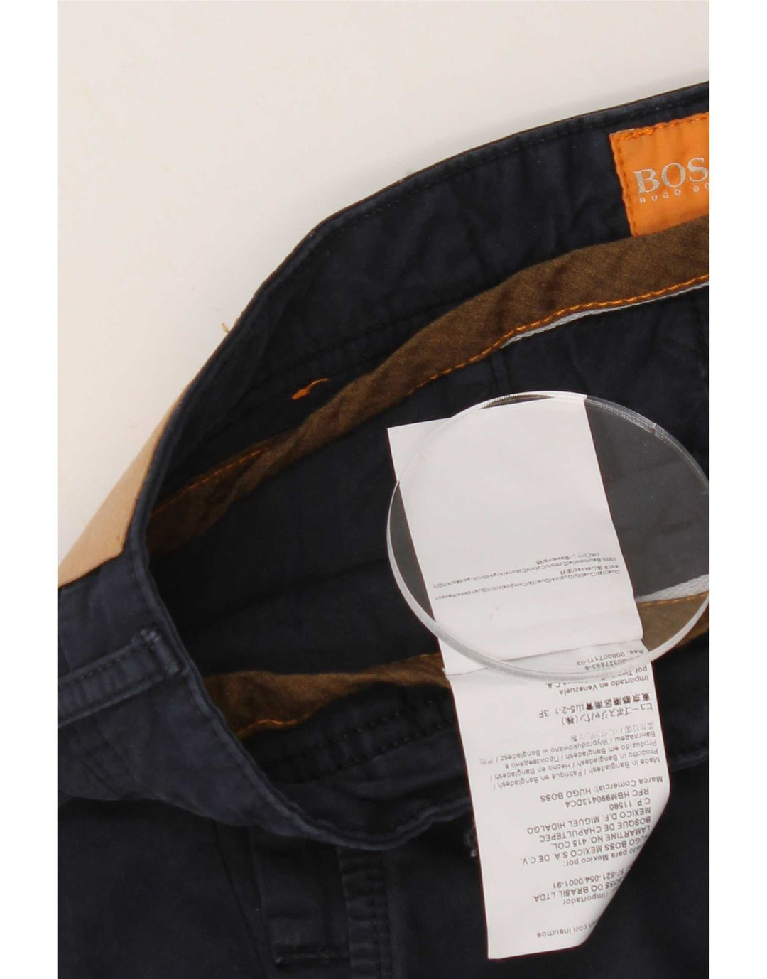 Hugo Boss Herre Chino Shorts W36 Large Navy Blue Bomuld
