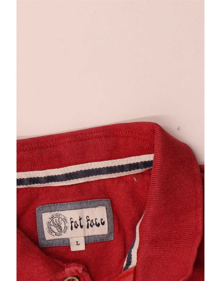 Fat Face Herre Polo Shirt Stor Rød Bomuld