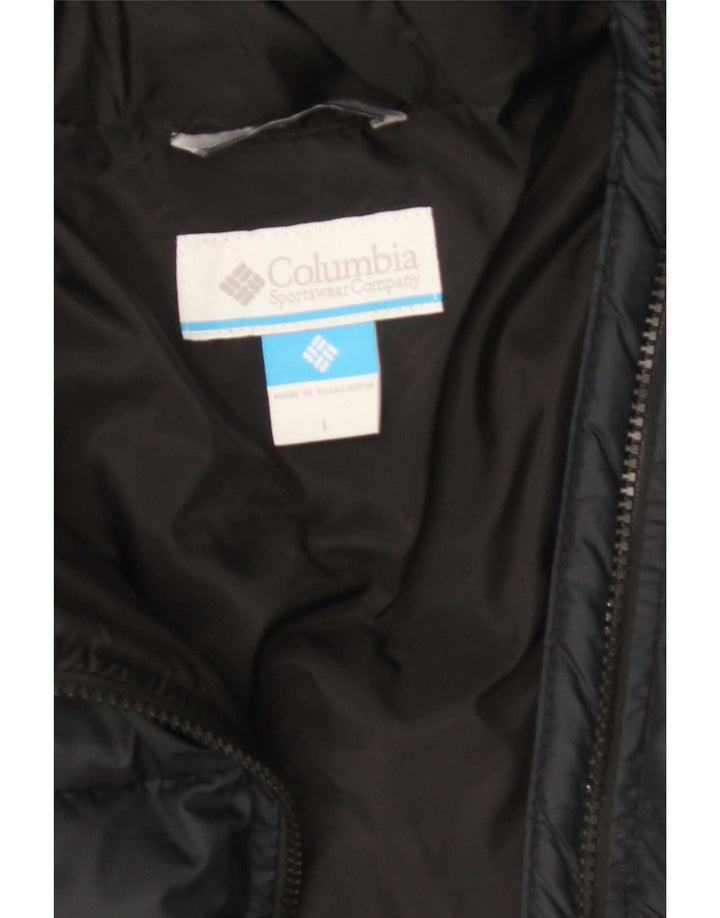 Columbia Dame Hætte Oversized Polstret Frakke UK 16 Large Black