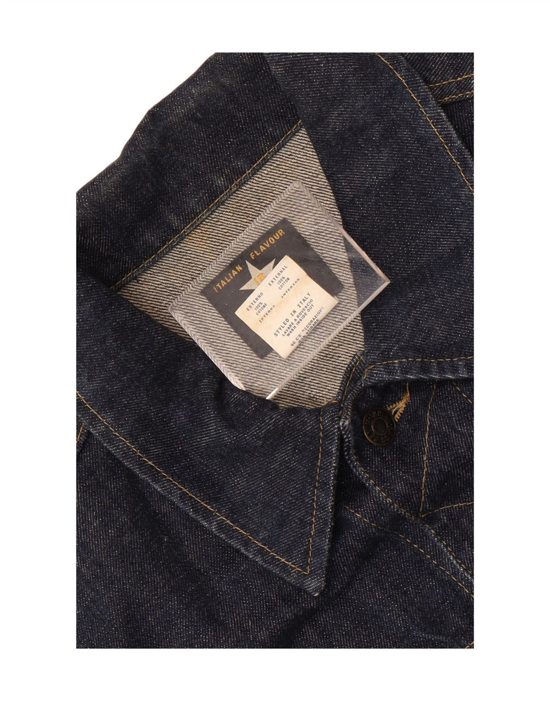Indian Rags Herre denimjakke UK 38 Medium Navyblå Bomuld