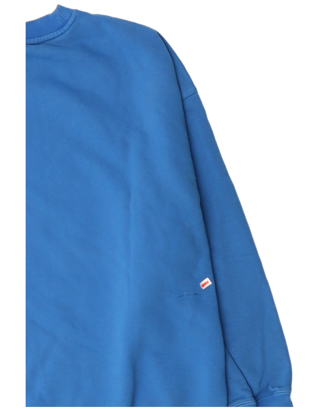 ADIDAS Dame Oversized Sweatshirt Jumper UK 14 Stor Blå Bomuld
