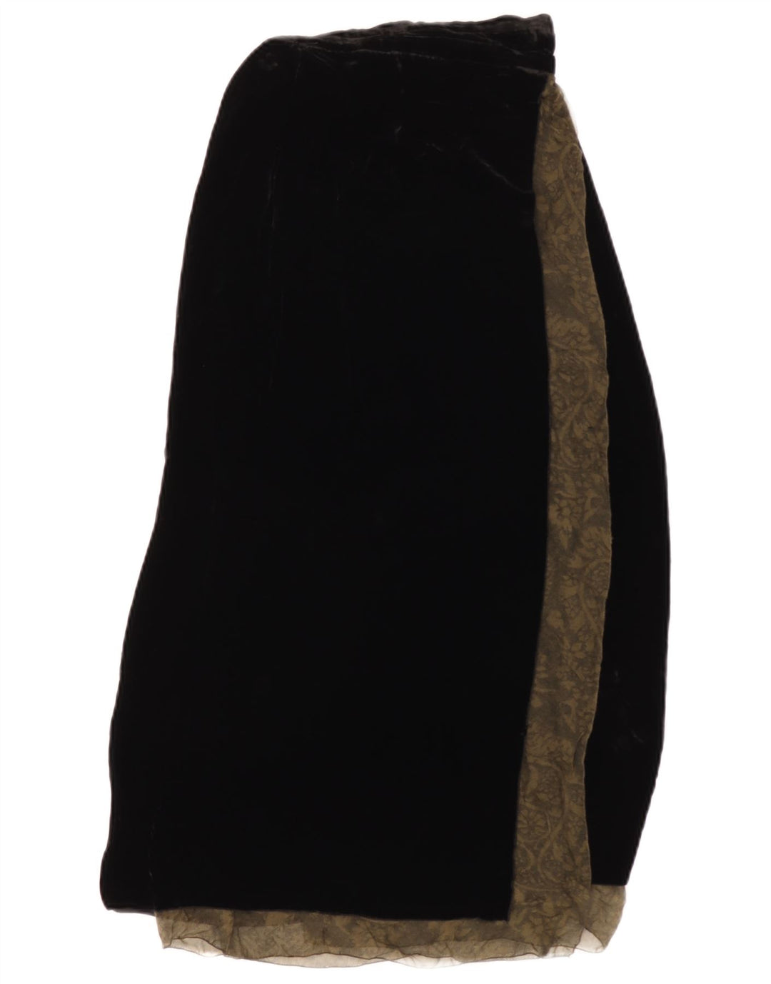 Aspesi Dame Maxi Wrap Nederdel IT 42 Medium W26 Sort Paisley Viscose