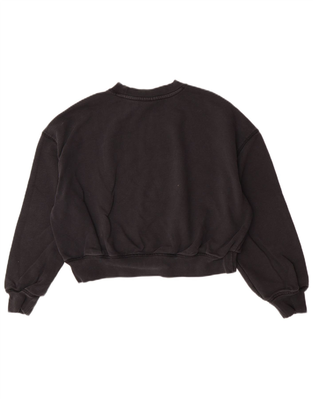 Dickies Womens Crop Oversized Sweatshirt Jumper UK 10 Small Black Bomuld