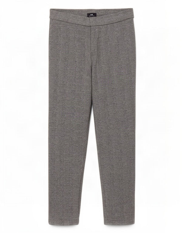 Marks & Spencer Womens Crop Leggings UK 14 Large Grå Houndstooth Polyester