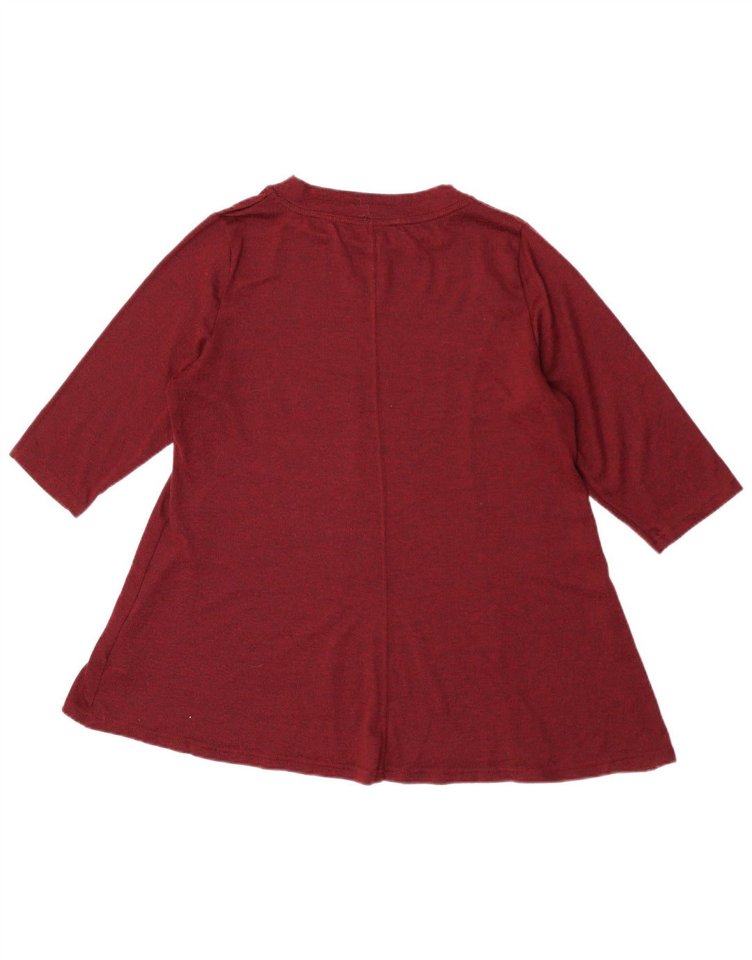 Marks & Spencer Dame Top 3/4 ærmer UK 20 2XL Burgundy Polyester