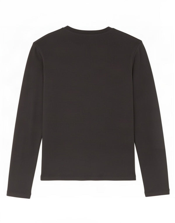 Tommy Hilfiger Dame Top Langærmet UK 12 Medium Sort Bomuld