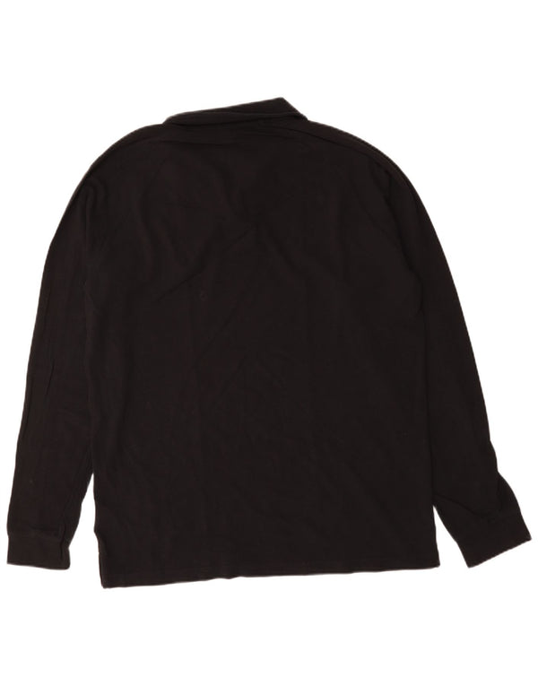 Reebok Langærmet Polo Shirt til mænd XL Sort Bomuld