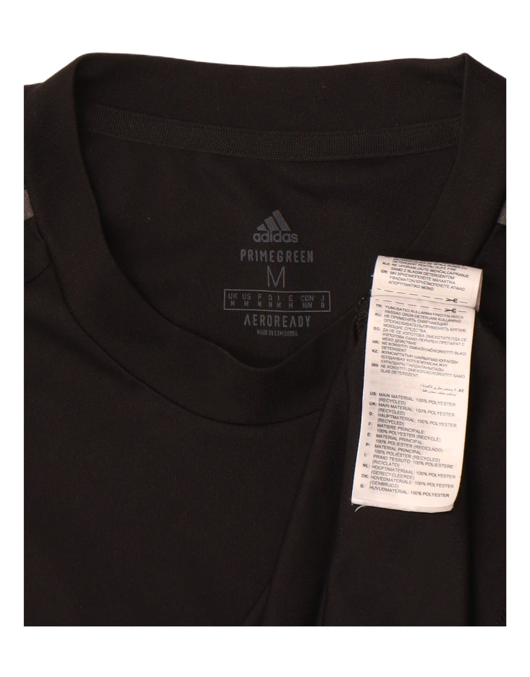 ADIDAS Mens Aeroready T-Shirt Top Medium Black Polyester Vintage Adidas and Second-Hand Adidas from Messina Hembry 