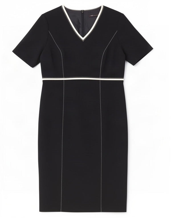 Marks & Spencer Womens Sheath Dress UK 14 Large Navy Blue Viscose