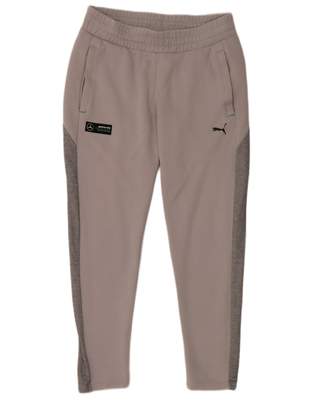 PUMA Womens Graphic Tracksuit Trousers UK 14 Large  Grey Colourblock