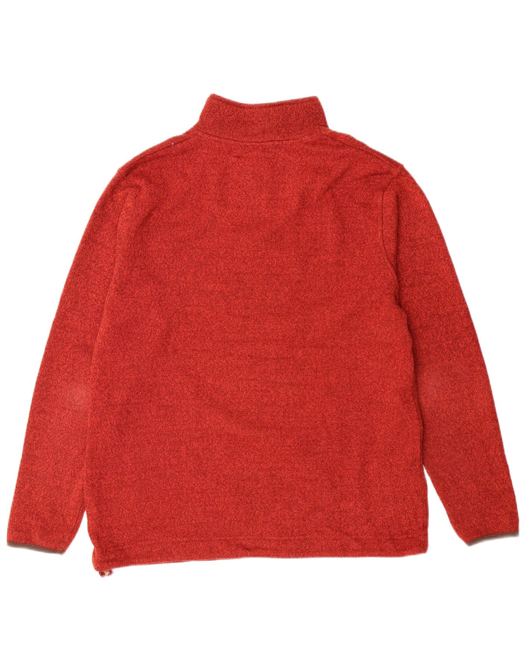 Weird Fish Herre Zip Neck Sweatshirt Jumper Large Rød Flecked Polyester