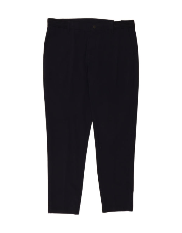 Zara Herre Slim Chino Bukser XL W34 L29 Marineblå Polyester