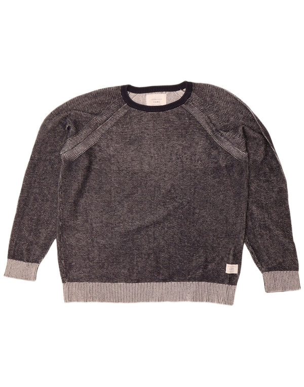 Jack & Jones herre sweater med rund hals XL grå bomuld