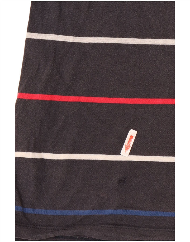 GANT T-shirt top til mænd, stor grå stribet bomuld