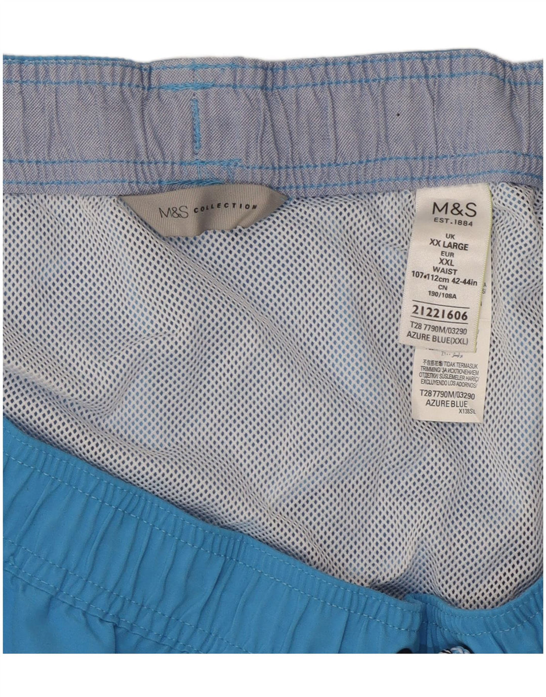 Marks & Spencer Badeshorts til mænd 2XL blå polyester