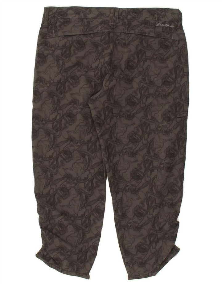 EDDIE BAUER Womens Capri Trousers US 4 Small W30 L31 Grey Polyester | Vintage Eddie Bauer | Thrift | Second-Hand Eddie Bauer | Used Clothing | Messina Hembry 