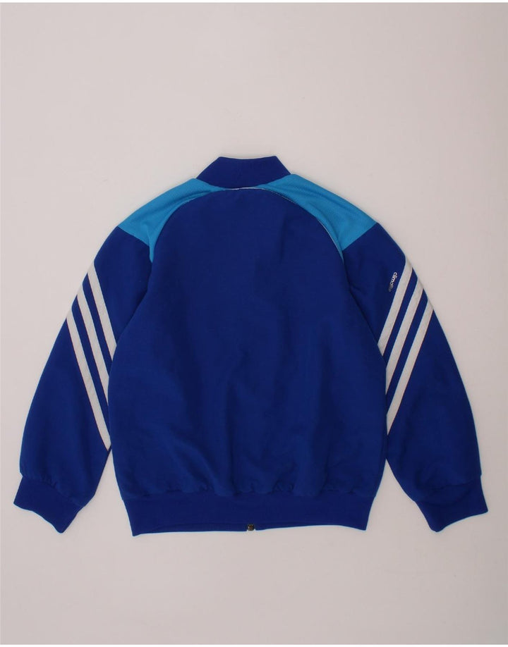 ADIDAS Boys Tracksuit Top Jacket 5-6 Years Blue Colourblock Polyester Vintage Adidas and Second-Hand Adidas from Messina Hembry 