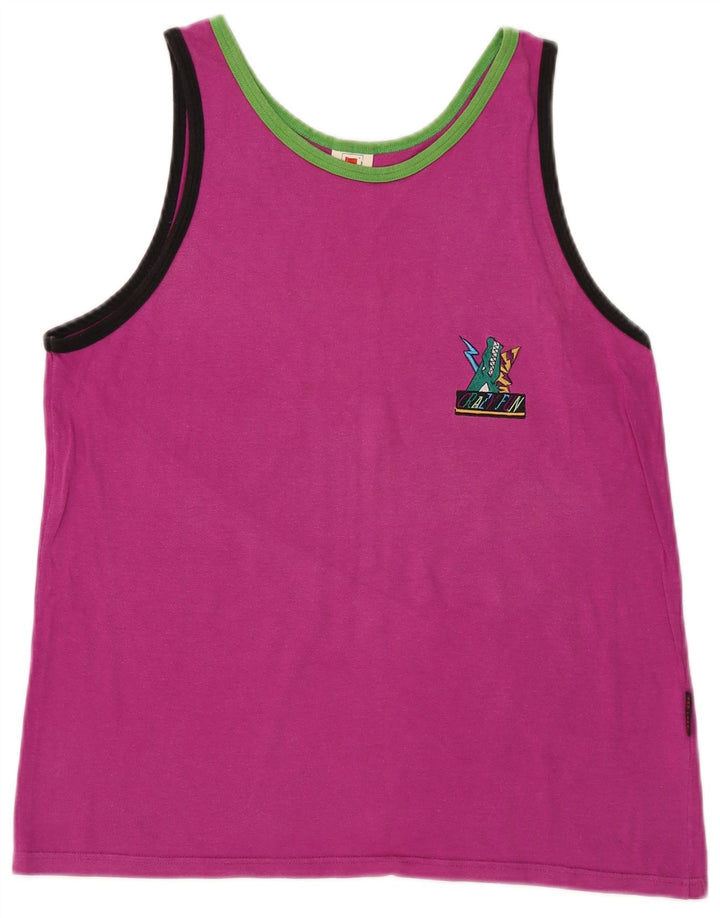 VINTAGE Damevest Top IT 48 XL Pink Bomuld