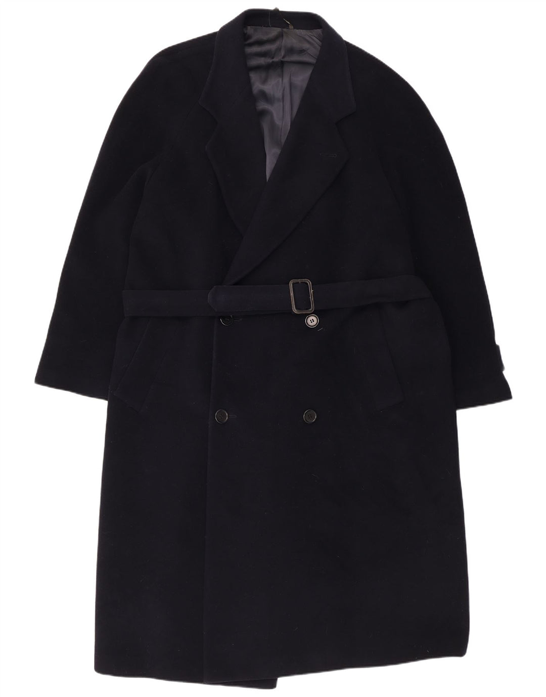 Ferre Herre Double Breasted Coat UK 40 Large Navy Blue New Wool