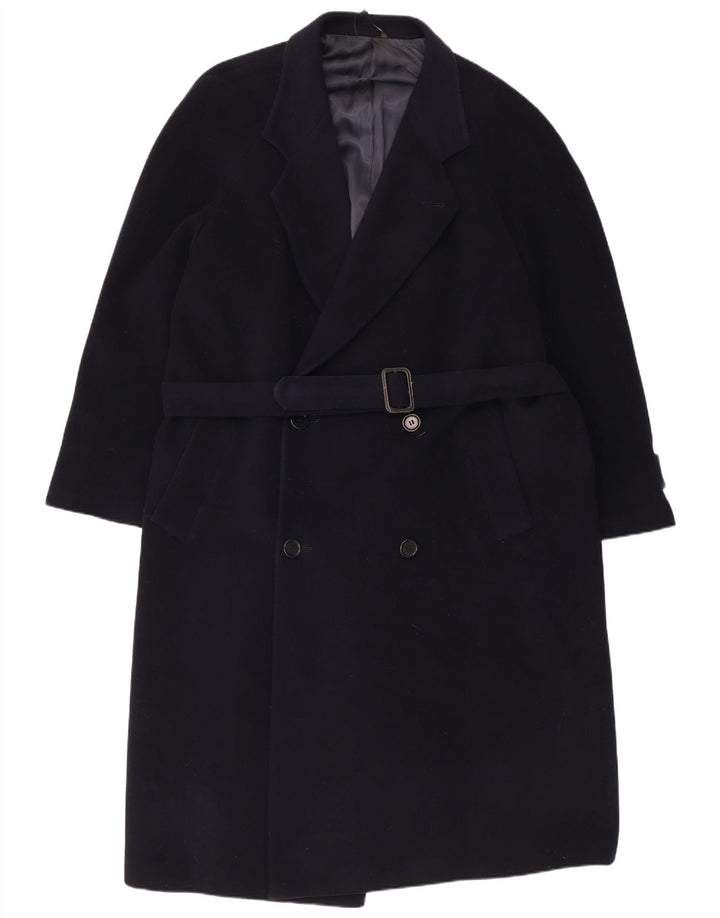Ferre Herre Double Breasted Coat UK 40 Large Navy Blue New Wool