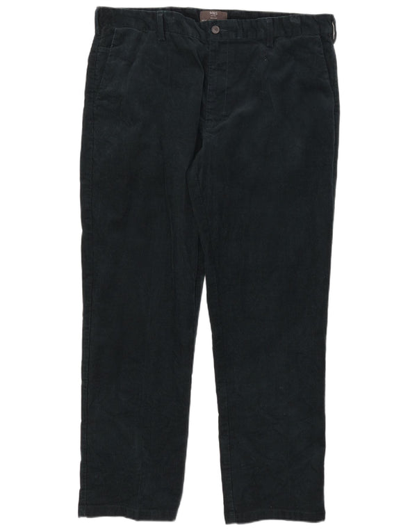 Marks & Spencer Herre Lige Regular Corduroy Bukser W40 L31 Grøn