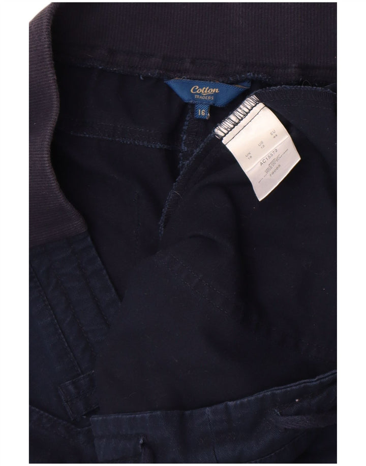 Traders lige bukser til kvinder UK 16 Large W36 L29 Navy Blue