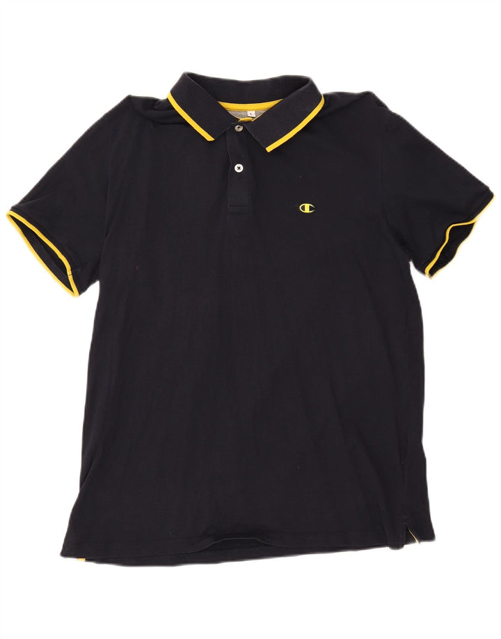 Champion Herre Polo Shirt Large Navy Blue