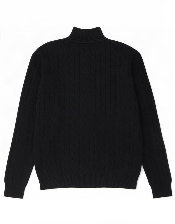 Gant Herre Zip Neck Jumper Sweater Stor Marineblå Bomuld