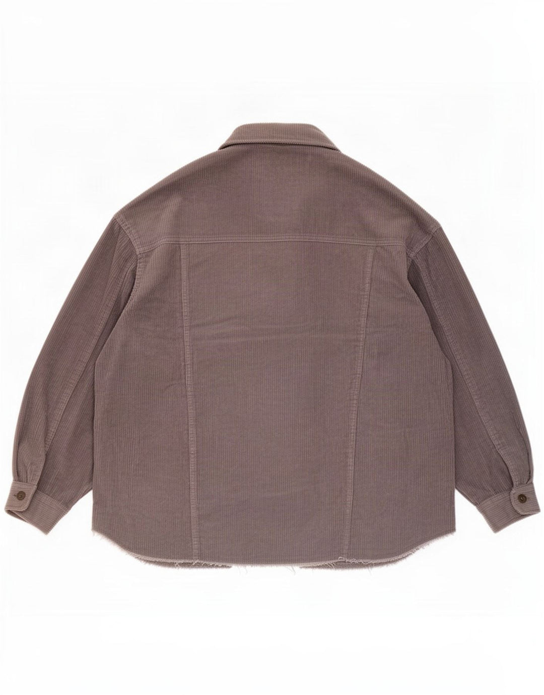 Zara Dame Oversized Corduroy Jacket UK 16 Large Grå Bomuld
