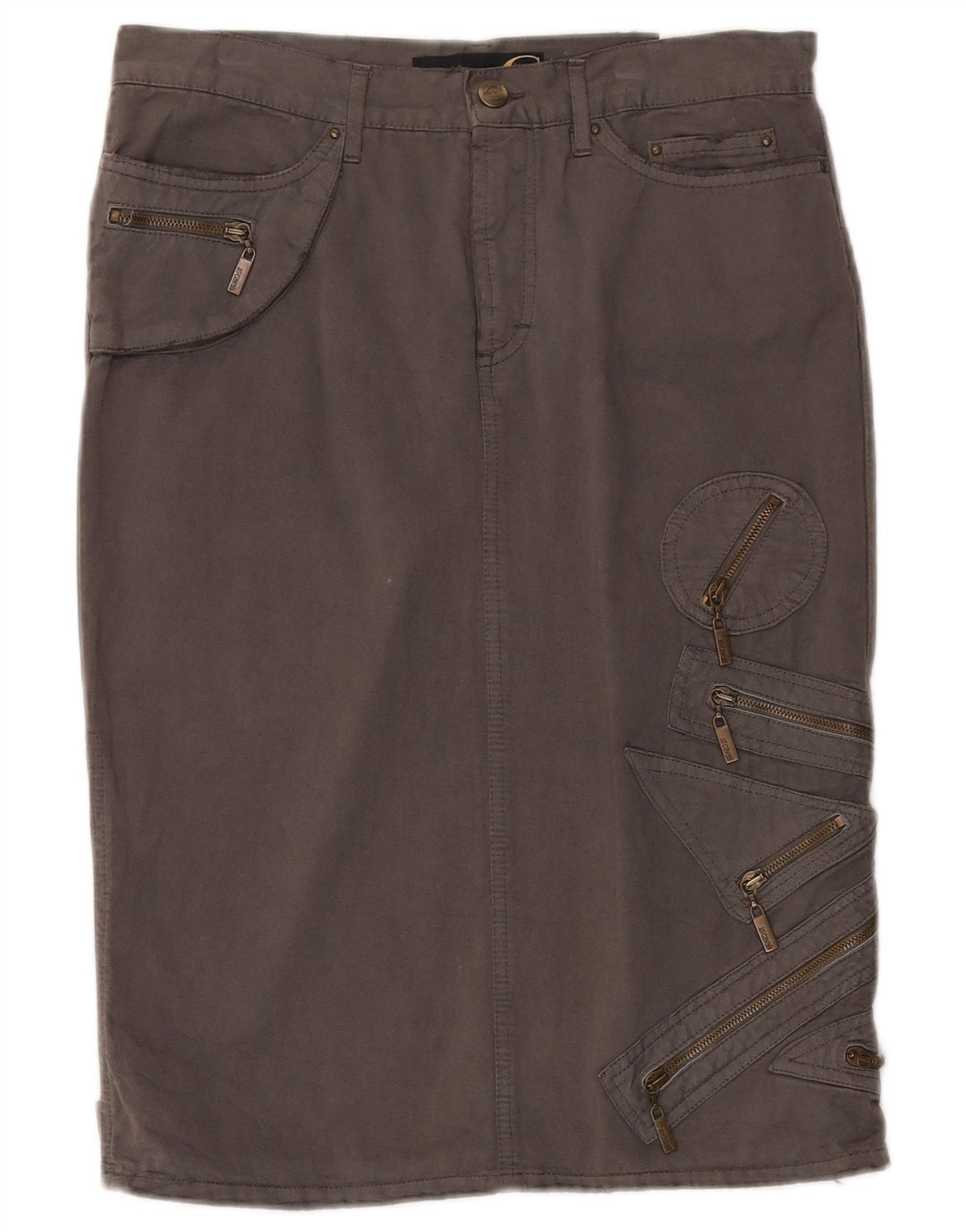 Just Cavalli Dame Cargo Nederdel EU 42 Large W30 Grå Bomuld