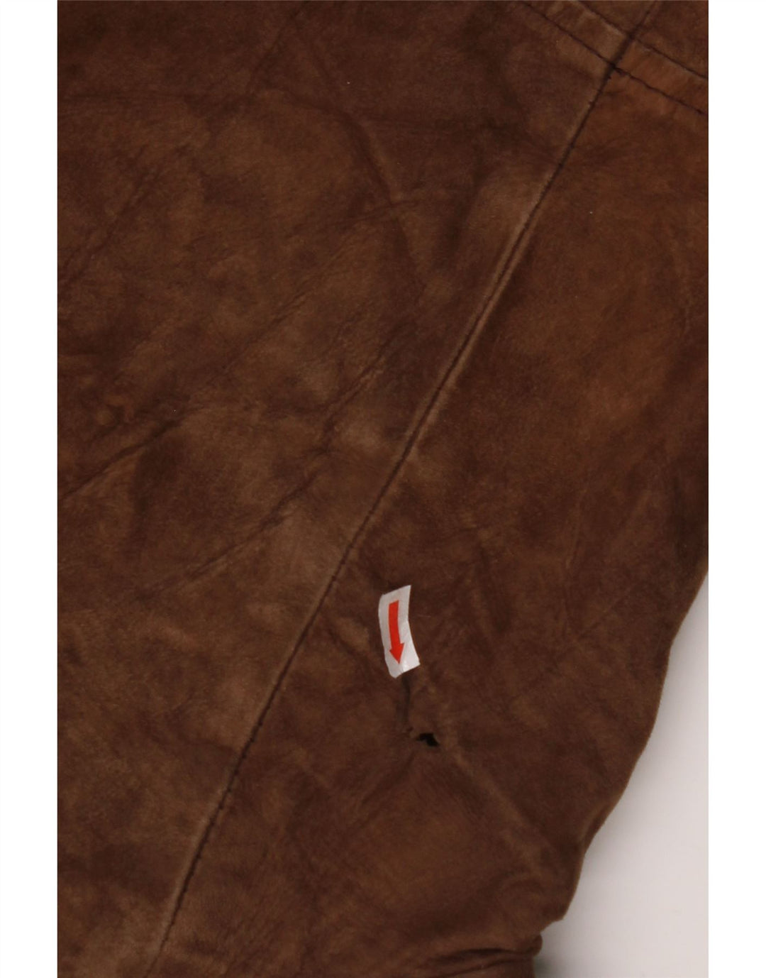 VINTAGE Herre Shearling Double Breasted Coat IT 54 2XL Brunt Læder