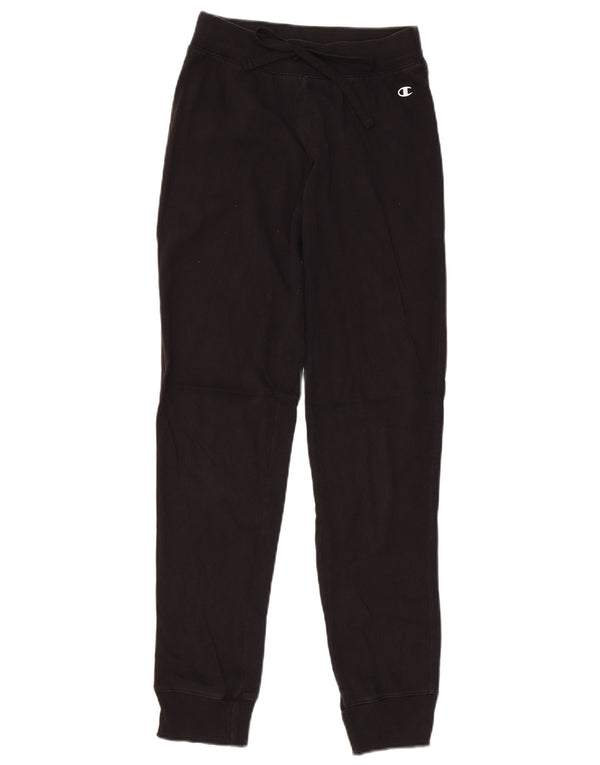 Champion Womens Tracksuit Trousers Joggers UK 6 XS  Black Cotton