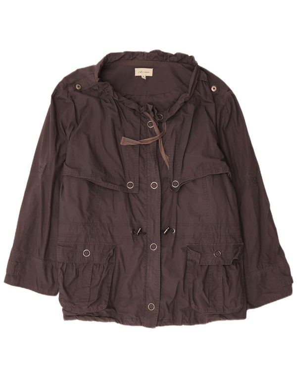 Marks & Spencer Dame Military Utility Jacket UK 26 5XL Brun Bomuld